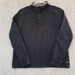 BOSS Hugo Boss Quarter Zip Pullover Mens L Gray Casual Regular Fit